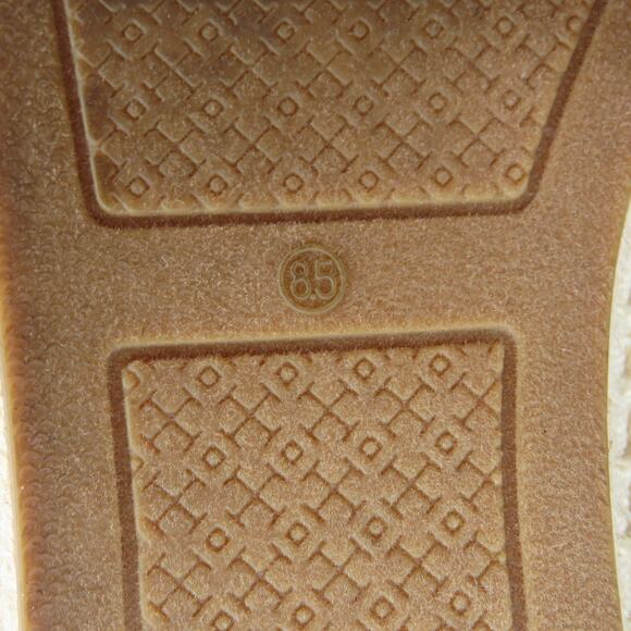 Tory Burch Weston Espadrille Flats Size 8.5 Cream Beige Natural Logo Flats - Picture 9 of 10